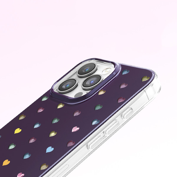 Başkenttekno iPhone 16 Pro Max Kılıf MagSafe Şarj Özellikli Premium Taş Detayli Axen Sert Mürdüm