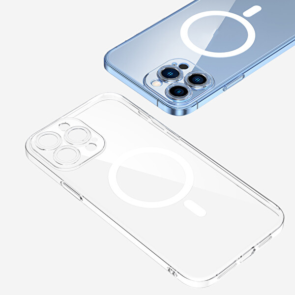 Başkenttekno iPhone 11 Pro Uyumlu Kamera Korumalı MagSafe Şarj Şeffaf Sararmaz London Sert Plastik Kapak Şeffaf
