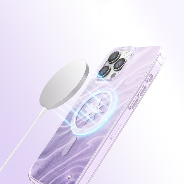 Başkenttekno iPhone 16 Pro Max Premium MagSafe Şarj Özellikli Orjinal Swaro Taşlı Rovix Sert