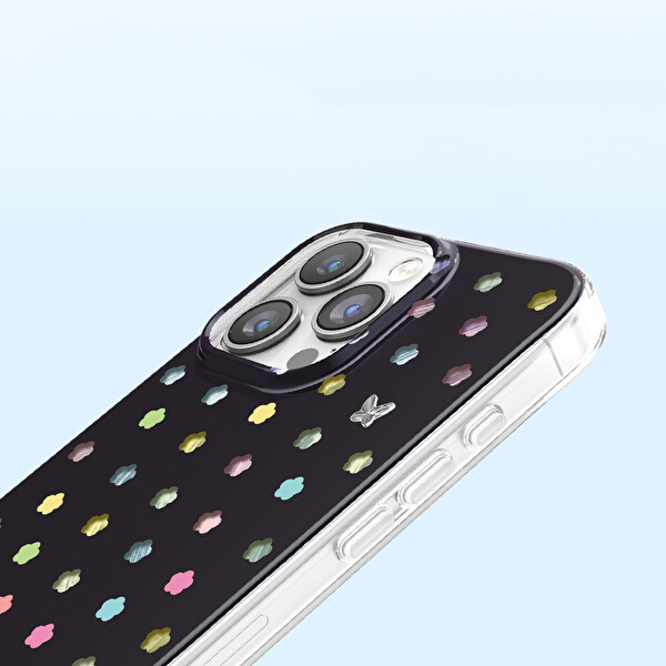Başkenttekno iPhone 16 Pro Max Kılıf MagSafe Şarj Özellikli Premium Taş Detayli Axen Sert Siyah
