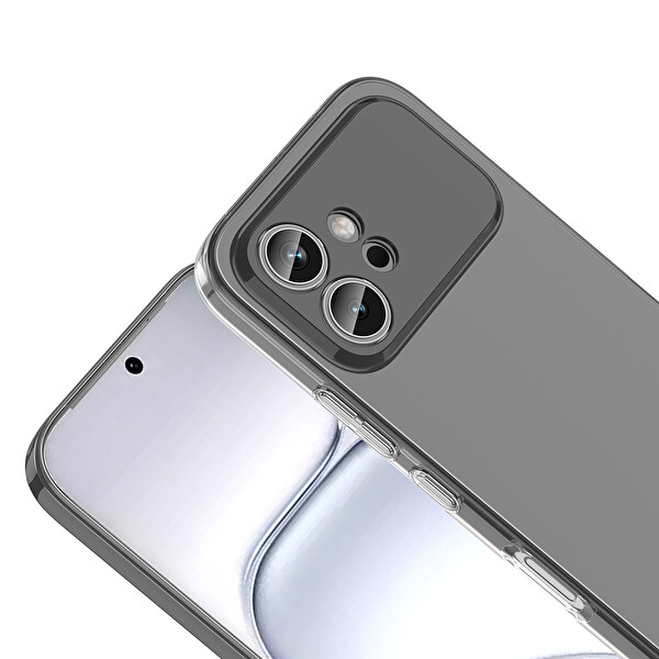 Başkenttekno Honor 600 5G Uyumlu Kamera Korumalı MagSafe Şarj Şeffaf Sararmaz London Sert Plastik Kapak Şeffaf