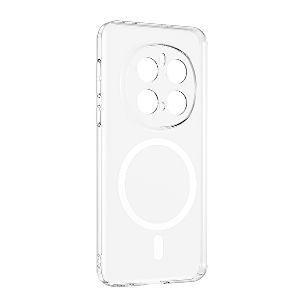 Başkenttekno Honor Magic 7 Pro Uyumlu Kamera Korumalı MagSafe Şarj Şeffaf Sararmaz London Sert Plastik Kapak Şeffaf