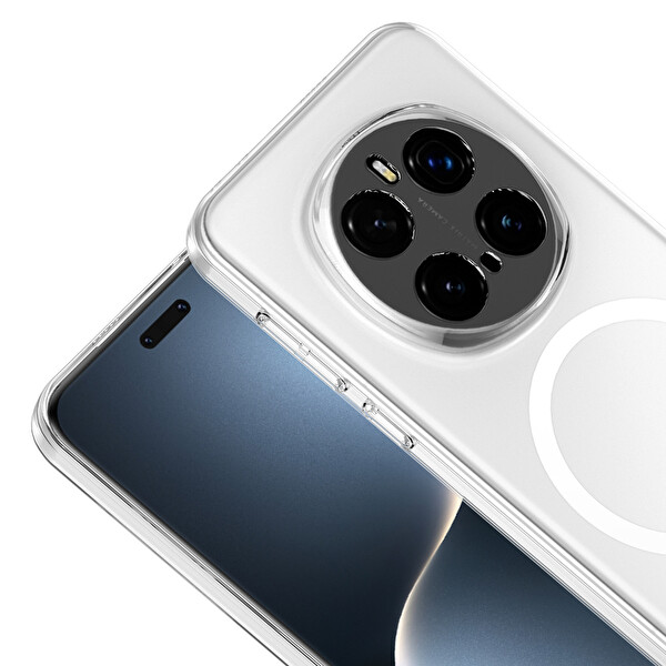 Başkenttekno Honor Magic 7 Pro Uyumlu Kamera Korumalı MagSafe Şarj Şeffaf Sararmaz London Sert Plastik Kapak Şeffaf