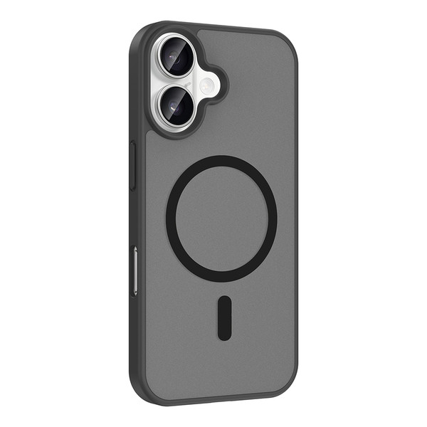 Başkenttekno iPhone 16 Plus Kılıf Mat Magsafe Şarj Hassas Butonlu Renkli Yumuşak Kenarlı Premium Babet Kapak Siyah