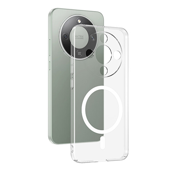 Başkenttekno Honor Magic 8 Lite 5G Uyumlu Kamera Korumalı MagSafe Şarj Şeffaf Sararmaz London Sert Plastik Kapak Şeffaf