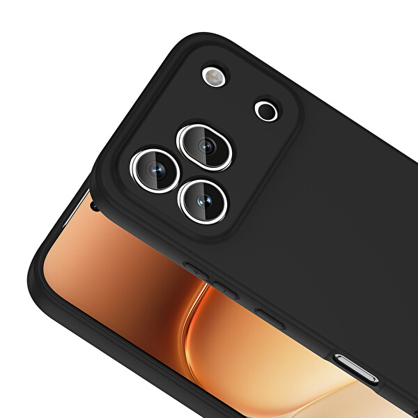 Başkenttekno Honor 600 Pro 5G Uyumlu Kılıf Kamera Korumali Mara Lansman Kapak Siyah