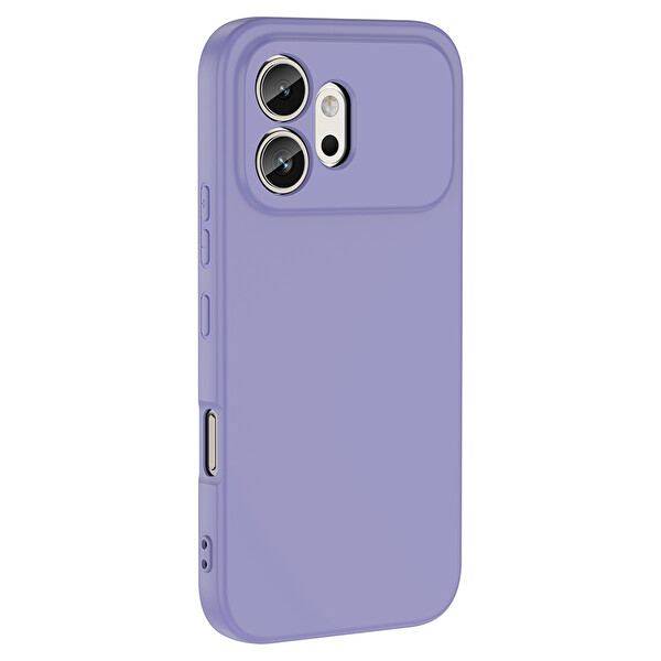Başkenttekno Honor 600 5G Uyumlu Kılıf Kamera Korumali Mara Lansman Kapak Lila