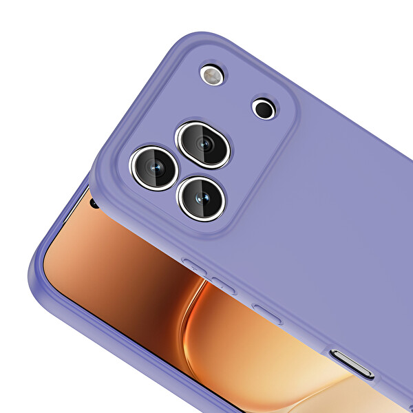 Başkenttekno Honor 600 Pro 5G Uyumlu Kılıf Kamera Korumali Mara Lansman Kapak Lila