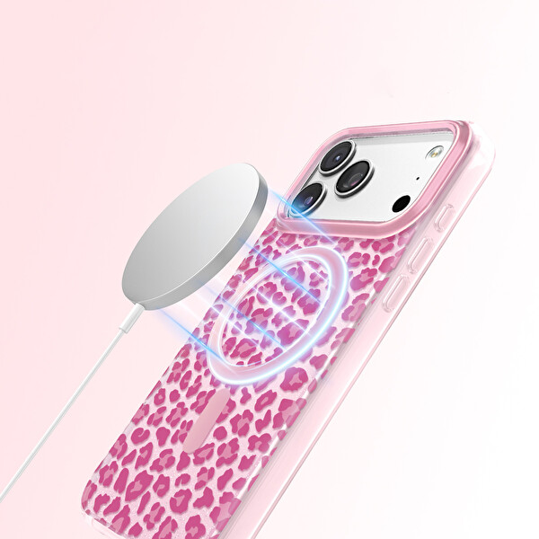 Başkenttekno iPhone 18 Pro Kılıf MagSafe Şarj Özellikli Veyro TPU Kapak Pembe
