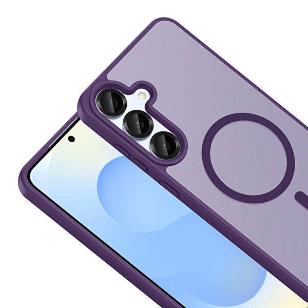 Başkenttekno Samsung Galaxy A57 Kılıf Mat Magsafe Şarj Hassas Butonlu Renkli Yumuşak Kenarlı Premium Babet Kapak