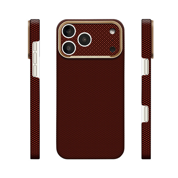 Başkenttekno iPhone 18 Pro Uyumlu 400D M-Safe Şarj Özellikli Kılıf Premium Paris Zerre Sert Bordo