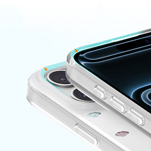 Başkenttekno iPhone 18 Pro Max Kılıf MagSafe Şarj Özellikli Premium Taş Detayli Axen Sert Beyaz