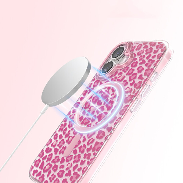 Başkenttekno iPhone 17 Kılıf MagSafe Şarj Özellikli Veyro TPU Kapak Pembe