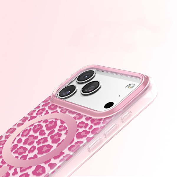 Başkenttekno iPhone 17 Pro Max Kılıf MagSafe Şarj Özellikli Veyro TPU Kapak Pembe