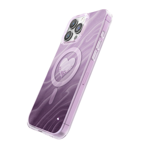 Başkenttekno iPhone 16 Pro Max Premium MagSafe Şarj Özellikli Orjinal Swaro Taşlı Rovix Sert Mor