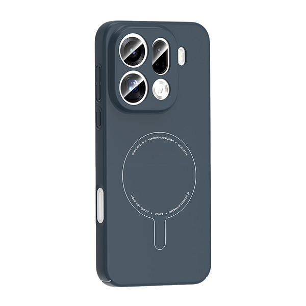 Başkenttekno Oppo Find X9 Pro Uyumlu MagSafe Özellikli Elio Kamera Korumalı Sert Kapak Kılıf Lacivert