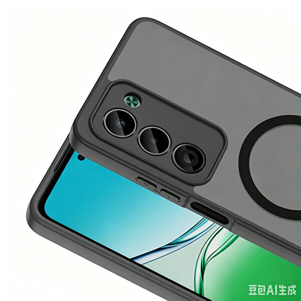 Başkenttekno Xiaomi Redmi 15 Uyumlu Kılıf Mat Magsafe Şarj Hassas Butonlu Yumuşak Kenarlı Premium Babet Kapak Siyah