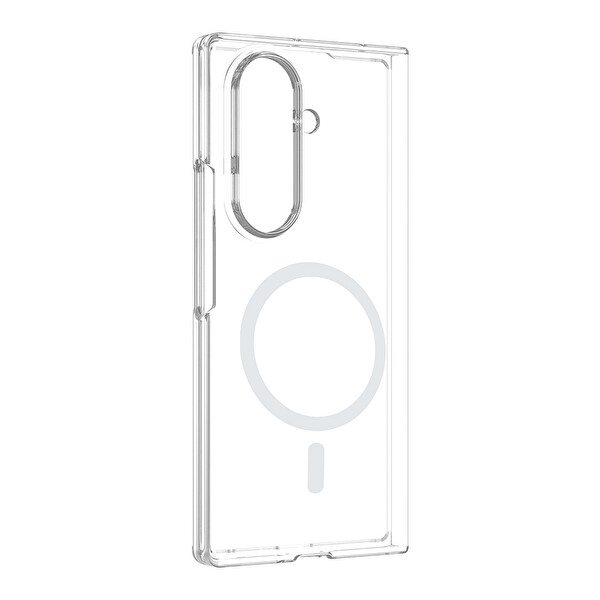 Başkenttekno Samsung Galaxy Z Fold 7 Uyumlu Kamera Korumalı MagSafe Şarj Şeffaf Sararmaz London Sert Plastik Şeffaf