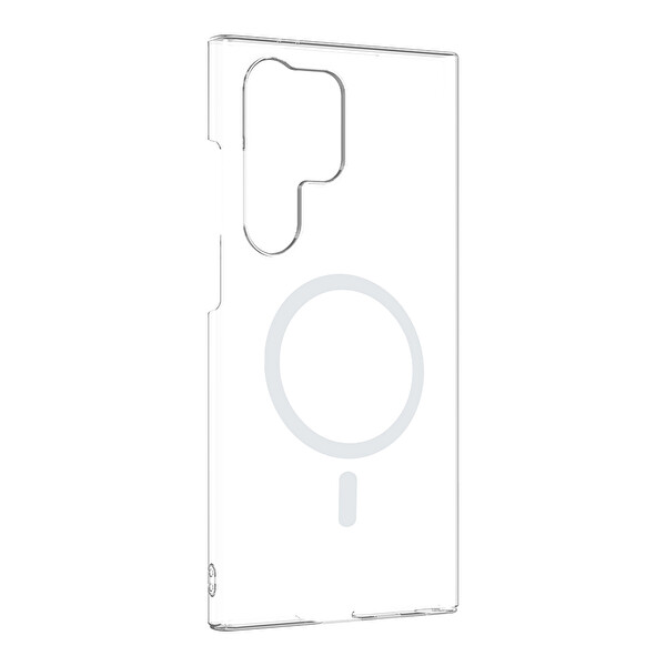 Başkenttekno Samsung Galaxy S24 Ultra Uyumlu Kamera Korumalı MagSafe Şarj Şeffaf Sararmaz London Sert Plastik Şeffaf