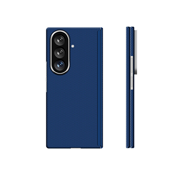Başkenttekno Samsung Galaxy Z Fold 8 Ultra Uyumlu 400D M-Safe Şarj Özellikli Kılıf Premium Paris Zerre Sert Lacivert