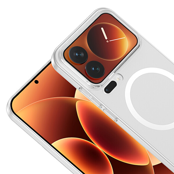 Başkenttekno Xiaomi 17 Pro Uyumlu Kamera Korumalı MagSafe Şarj Şeffaf Sararmaz London Sert Plastik Kapak Şeffaf