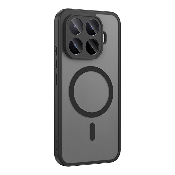 Başkenttekno Xiaomi 17T Pro Uyumlu Kılıf Mat Magsafe Şarj Hassas Butonlu Yumuşak Kenarlı Premium Babet Kapak Siyah