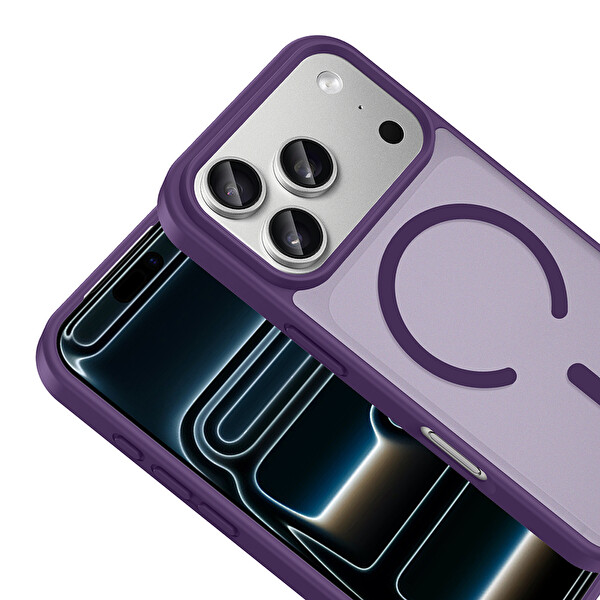 Başkenttekno iPhone 17 Pro Max Kılıf Mat Magsafe Şarj Hassas Butonlu Renkli Yumuşak Kenarlı Premium Babet Kapak