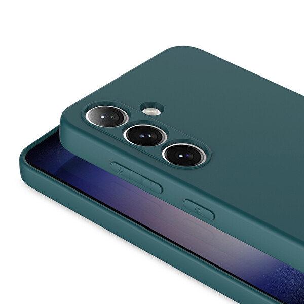 Başkenttekno Samsung Galaxy S26 Plus Uyumlu Kılıf Kamera Korumali Mara Lansman Kapak Koyu Yeşil