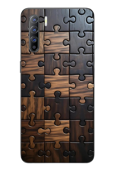 Le Balvo Oppo Reno 3 Uyumlu Puzzle Baskılı Silikon Kılıf