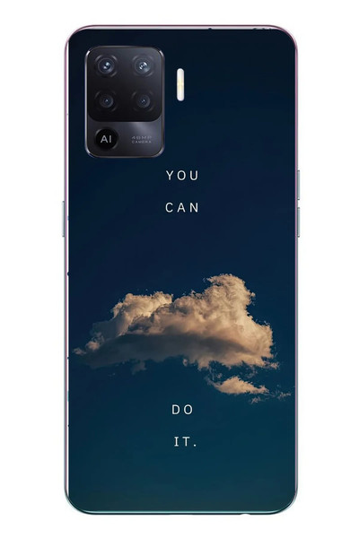 Le Balvo Oppo Reno 5 Lite Uyumlu You Can Do İt Baskılı Silikon Kılıf