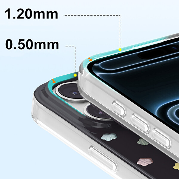 Başkenttekno iPhone 17 Pro Max Kılıf MagSafe Şarj Özellikli Premium Taş Detayli Axen Sert Siyah
