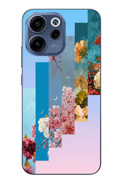 Le Balvo Oppo Reno 15F Uyumlu Dik Çiçek Tabloları Baskılı Silikon Kılıf