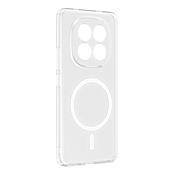Başkenttekno Xiaomi Redmi Note 15 Pro Uyumlu Kamera Korumalı MagSafe Şarj Şeffaf Sararmaz London Sert Plastik Şeffaf