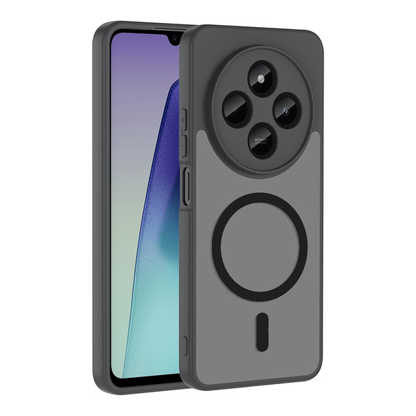 Başkenttekno Xiaomi Redmi 14C 4G Uyumlu Kılıf Mat Magsafe Şarj Hassas Butonlu Yumuşak Kenarlı Babet Kapak Siyah