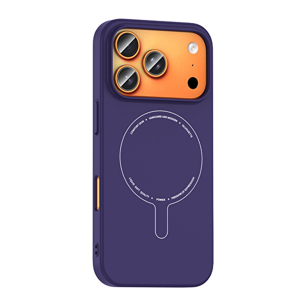 Başkenttekno iPhone 18 Pro Uyumlu MagSafe Özellikli Elio Kamera Korumalı Sert Kapak Kılıf
