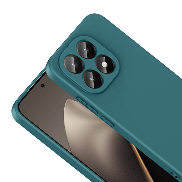 Başkenttekno Xiaomi 15T Uyumlu Kılıf Kamera Korumali Mara Lansman Kapak Koyu Yeşil