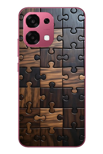Le Balvo Oppo A6 PRO Uyumlu Puzzle Baskılı Silikon Kılıf