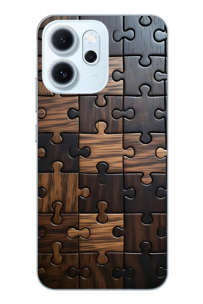 Le Balvo Oppo Reno 14F Uyumlu Puzzle Baskılı Silikon Kılıf