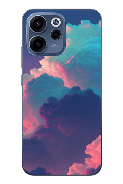 Le Balvo Oppo Reno 15F Uyumlu Renkli Doğal Bulutlar Baskılı Silikon Kılıf
