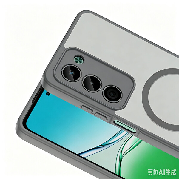 Başkenttekno Xiaomi Redmi 15 Uyumlu Kılıf Mat Magsafe Şarj Hassas Butonlu Yumuşak Kenarlı Premium Babet Kapak Gri