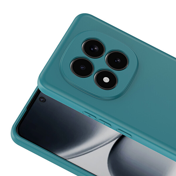 Başkenttekno Xiaomi Redmi Note 15 Pro 4G Uyumlu Kılıf Kamera Korumali Mara Lansman Kapak Koyu Yeşil