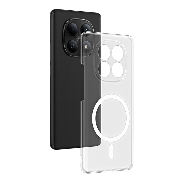 Başkenttekno Xiaomi Redmi Note 15 4G Uyumlu Kamera Korumalı MagSafe Şarj Şeffaf Sararmaz London Sert Plastik Şeffaf