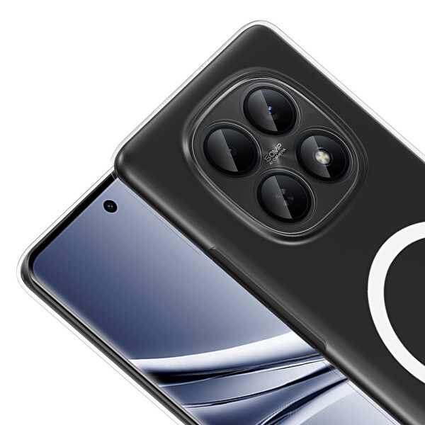 Başkenttekno Xiaomi Redmi Note 15 4G Uyumlu Kamera Korumalı MagSafe Şarj Şeffaf Sararmaz London Sert Plastik Şeffaf