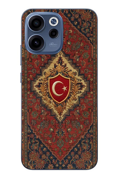 Le Balvo Oppo Reno 15F Uyumlu Türkiye Bayraklı Halı Baskılı Silikon Kılıf