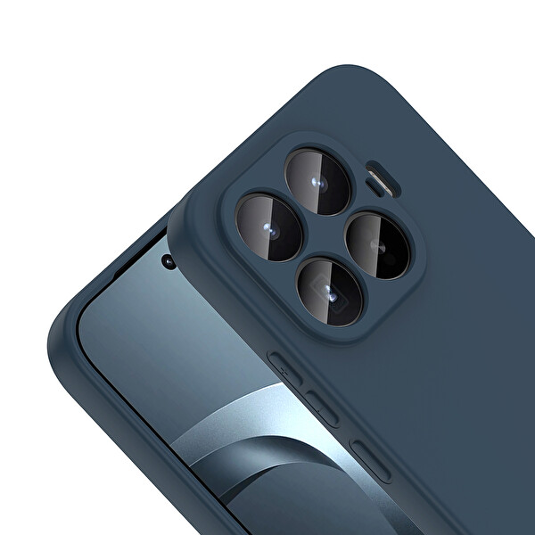 Başkenttekno Xiaomi 17T Uyumlu Kılıf Kamera Korumali Mara Lansman Kapak Lacivert