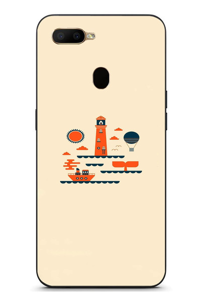 Le Balvo Oppo A5S Uyumlu Sade Tatil Baskılı Silikon Kılıf