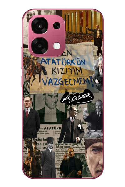 Le Balvo Oppo A6 PRO Uyumlu Ben Atatürk Kızıyım Baskılı Silikon Kılıf