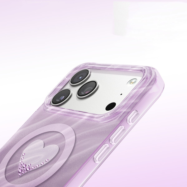 Başkenttekno iPhone 17 Pro Max Premium MagSafe Şarj Özellikli Orjinal Swaro Taşlı Rovix Sert Mor