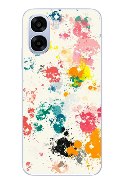 Le Balvo Oppo A6t - A6X Uyumlu Renkli Boyalar Baskılı Silikon Kılıf