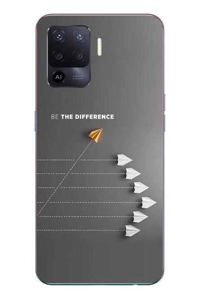 Le Balvo Oppo Reno 5 Lite Uyumlu Be The Difference Baskılı Silikon Kılıf